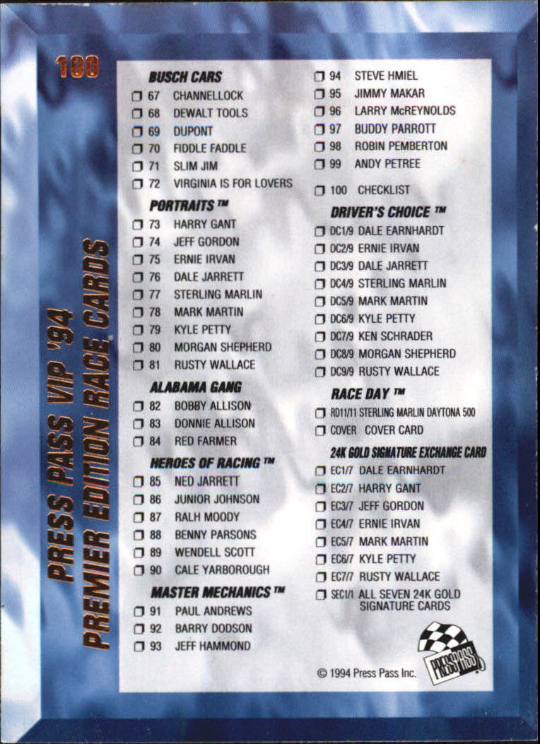 Sports Card Back