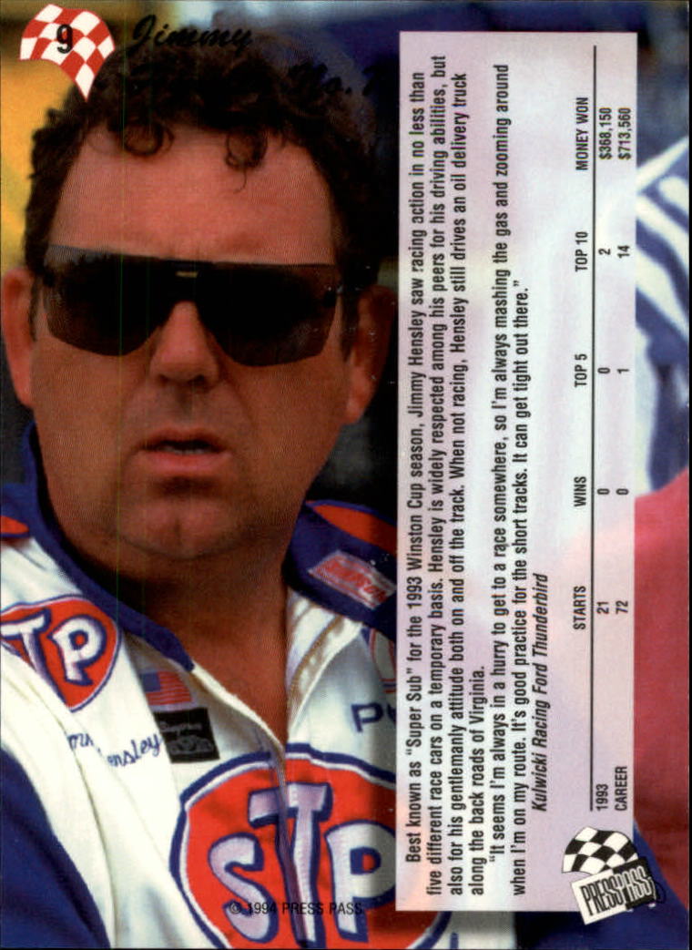 A5662- 1994 Press Pass Auto Racing 1-150 +Rookies -You Pick- 15+ FREE US SHIP - Picture 19 of 285
