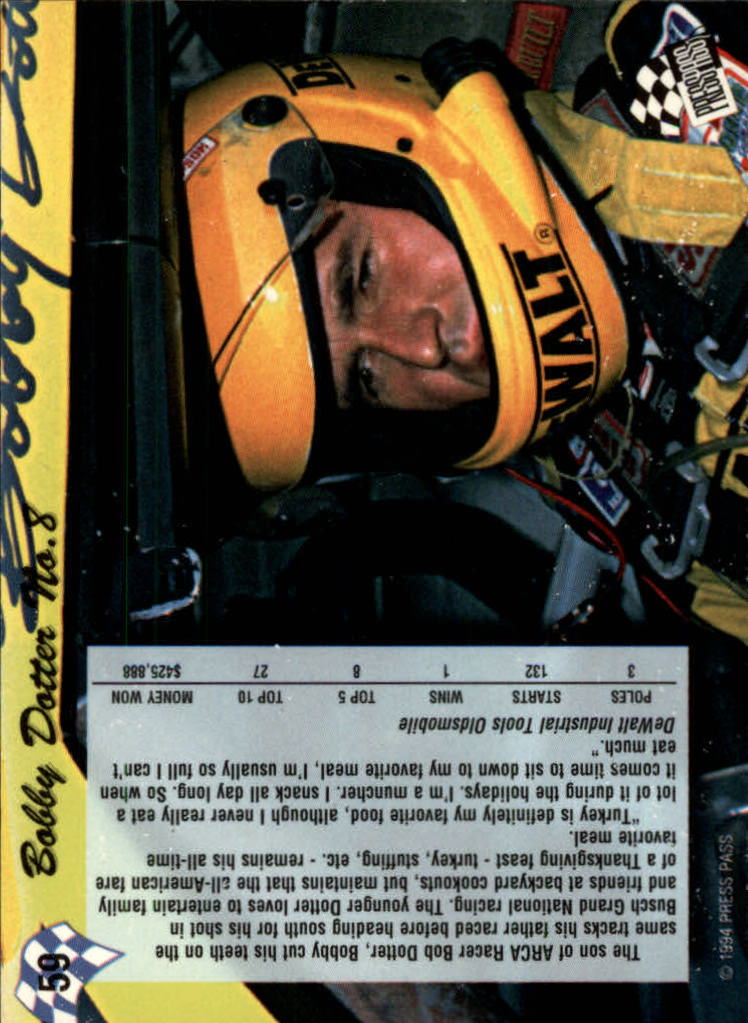 A5662- 1994 Press Pass Auto Racing 1-150 +Rookies -You Pick- 15+ FREE US SHIP - Picture 113 of 285
