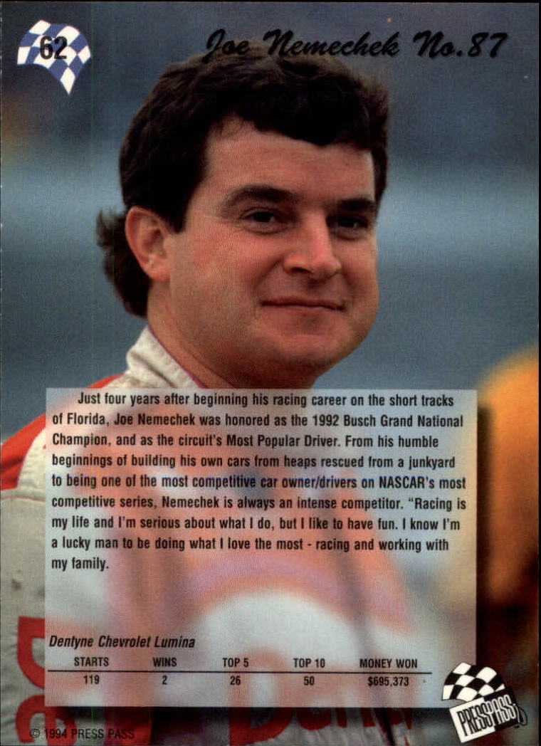 A5662- 1994 Press Pass Auto Racing 1-150 +Rookies -You Pick- 15+ FREE US SHIP - Picture 119 of 285