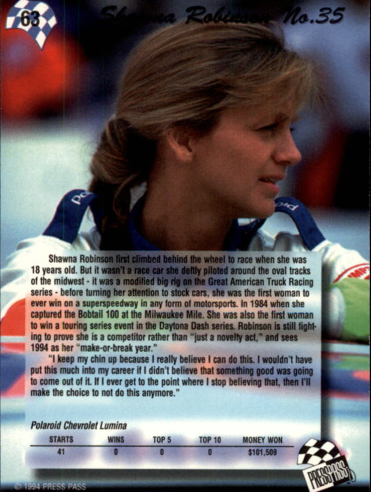 A5662- 1994 Press Pass Auto Racing 1-150 +Rookies -You Pick- 15+ FREE US SHIP - Picture 121 of 285