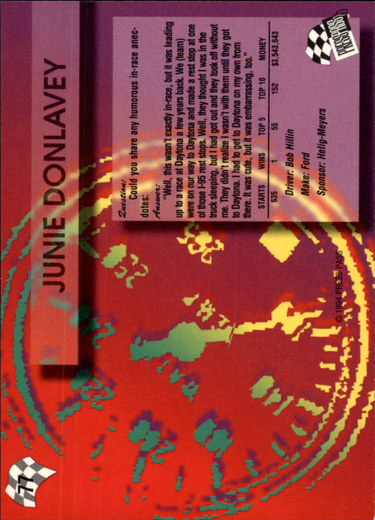 A5662- 1994 Press Pass Auto Racing 1-150 +Rookies -You Pick- 15+ FREE US SHIP - Picture 147 of 285