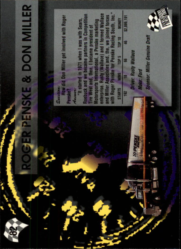 1994 Press Pass #82 Roger Penske/Don Miller back image