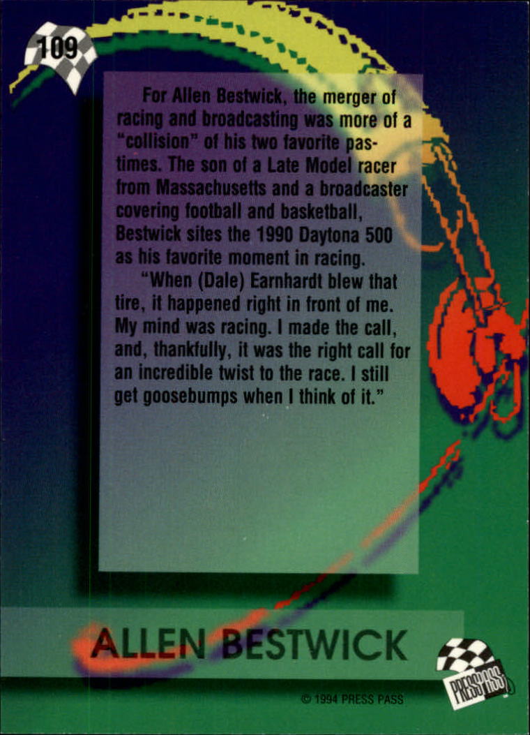A5662- 1994 Press Pass Auto Racing 1-150 +Rookies -You Pick- 15+ FREE US SHIP - Picture 211 of 285