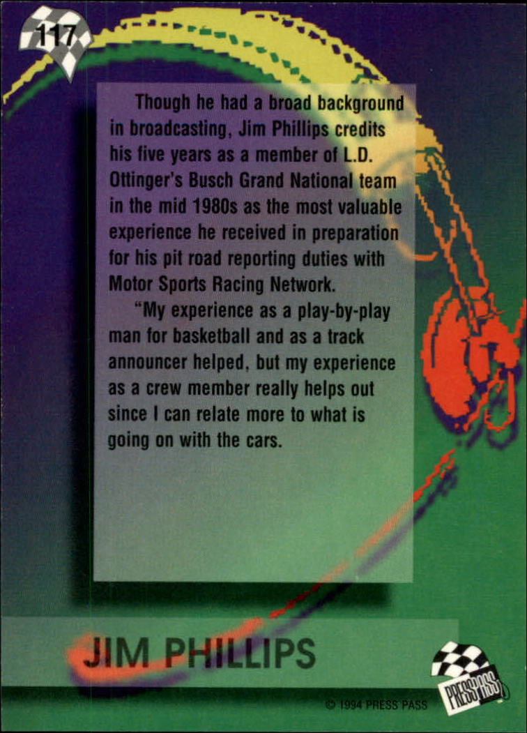 A5662- 1994 Press Pass Auto Racing 1-150 +Rookies -You Pick- 15+ FREE US SHIP - Picture 225 of 285