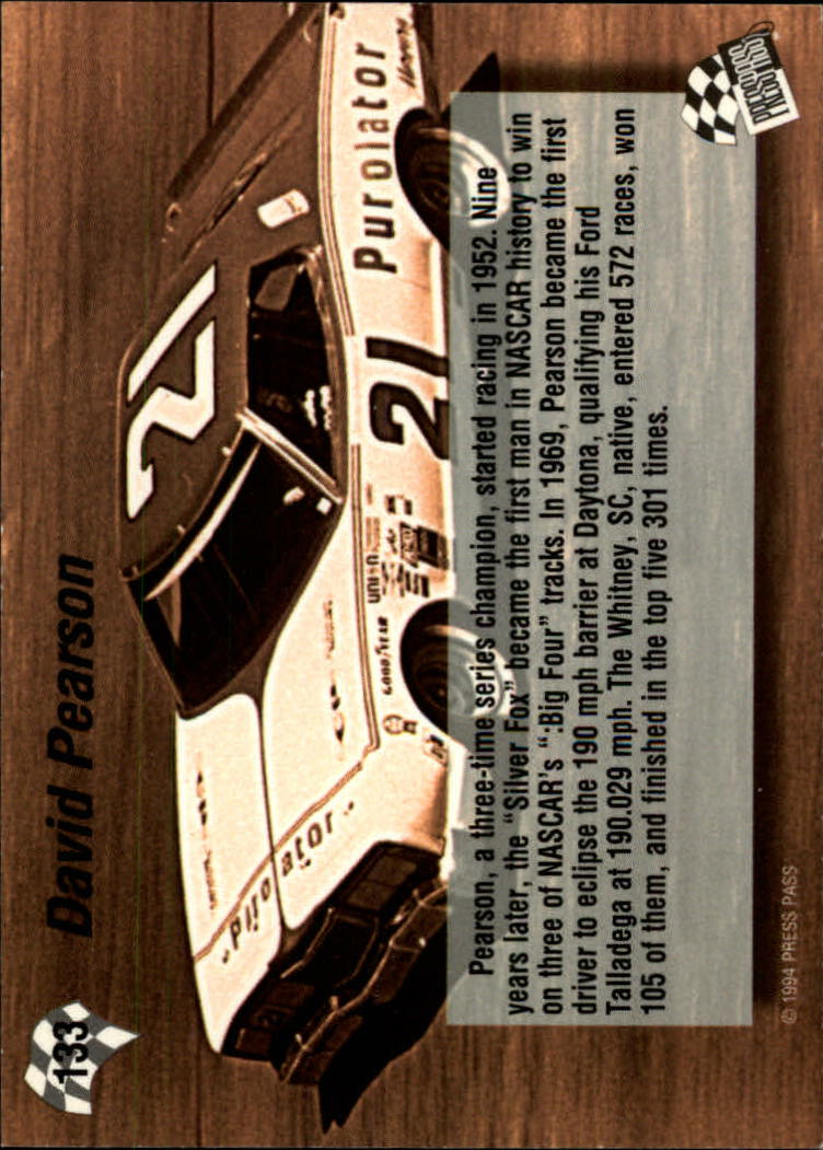 A5662- 1994 Press Pass Auto Racing 1-150 +Rookies -You Pick- 15+ FREE US SHIP - Picture 255 of 285