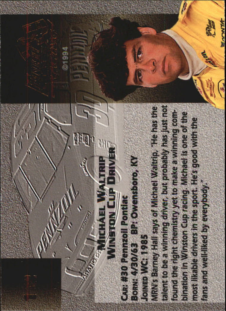 1994 Finish Line Gold #12 Michael Waltrip back image