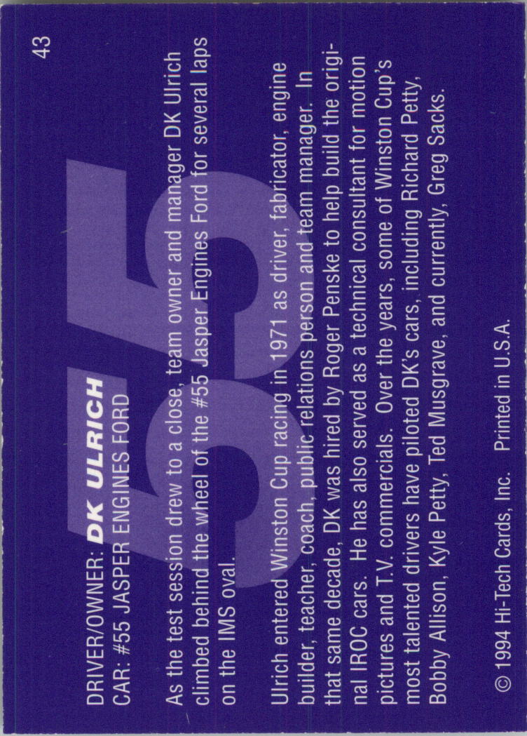 Sports Card Back