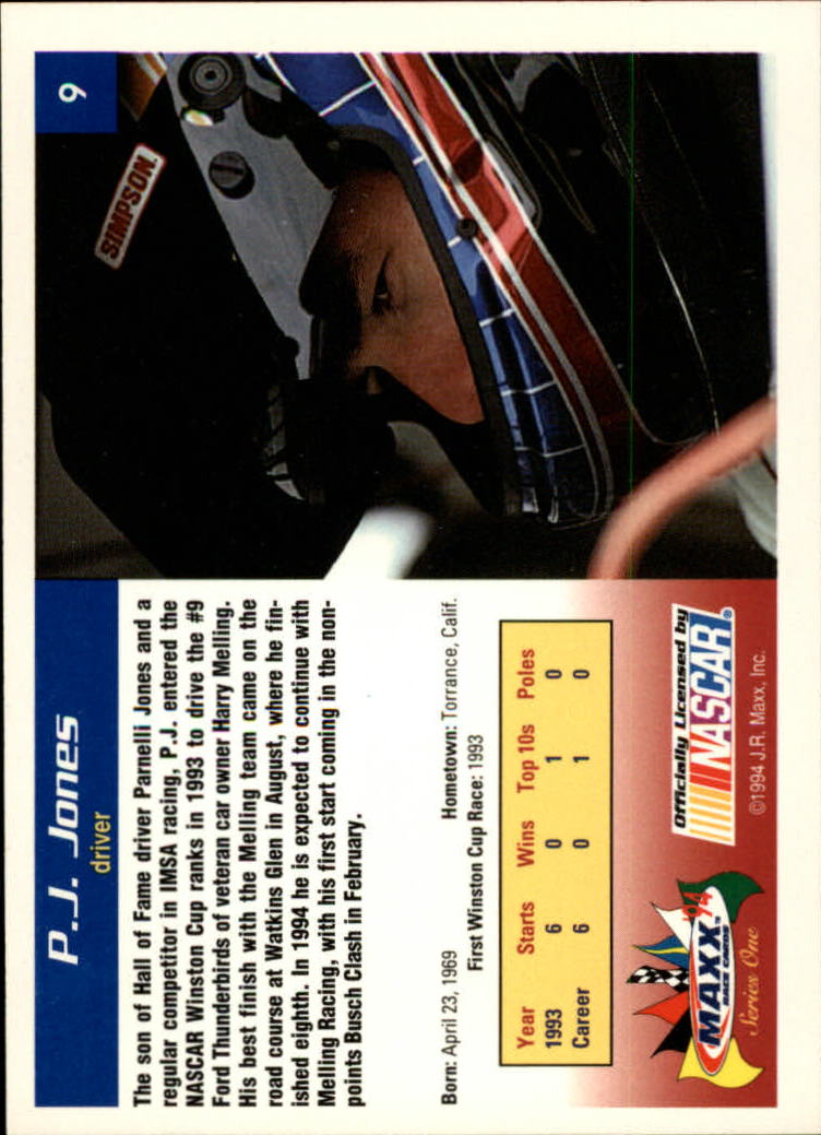 1994 Maxx #9 P.J. Jones back image