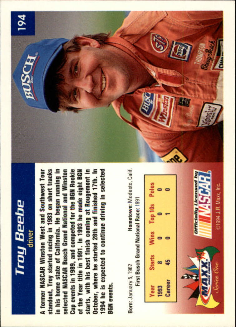 Sports Card Back