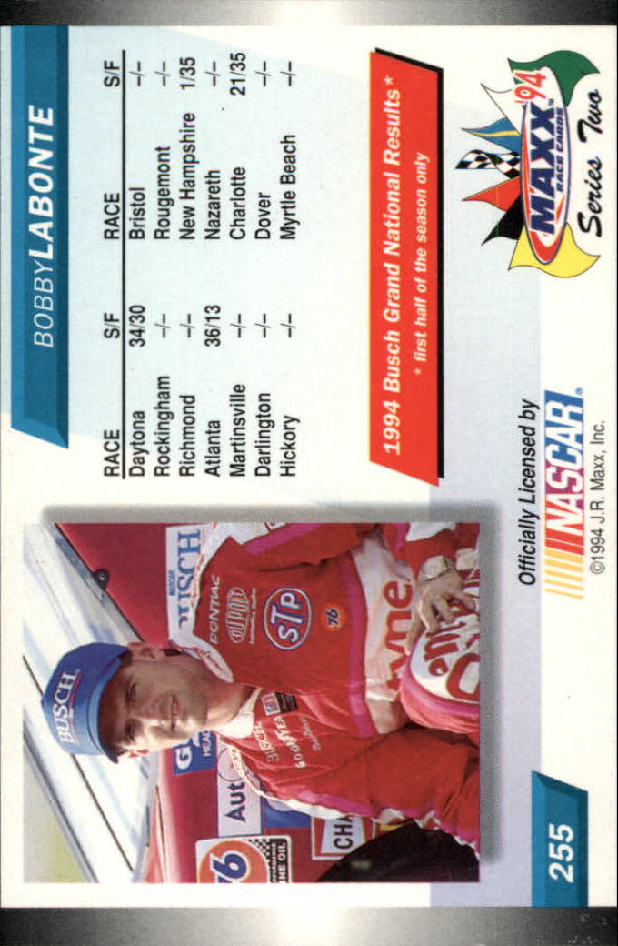 1994 Maxx #255 Bobby Labonte's Car - NM-MT