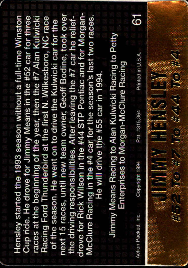 Sports Card Back