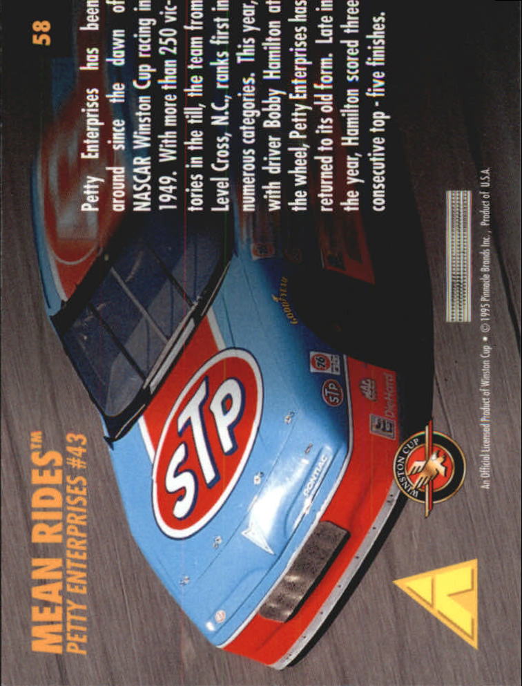 1995 Zenith #58 Bobby Hamilton's Transporter back image