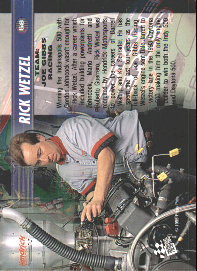 1995 VIP #58 Rick Wetzel MM back image