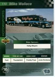 1995 Upper Deck #110 Mike Wallace's Car back image