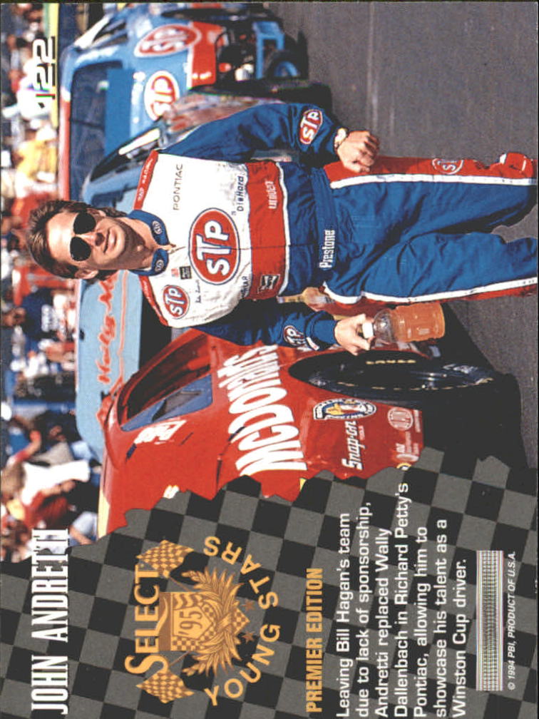 1995 Select #122 John Andretti YS back image