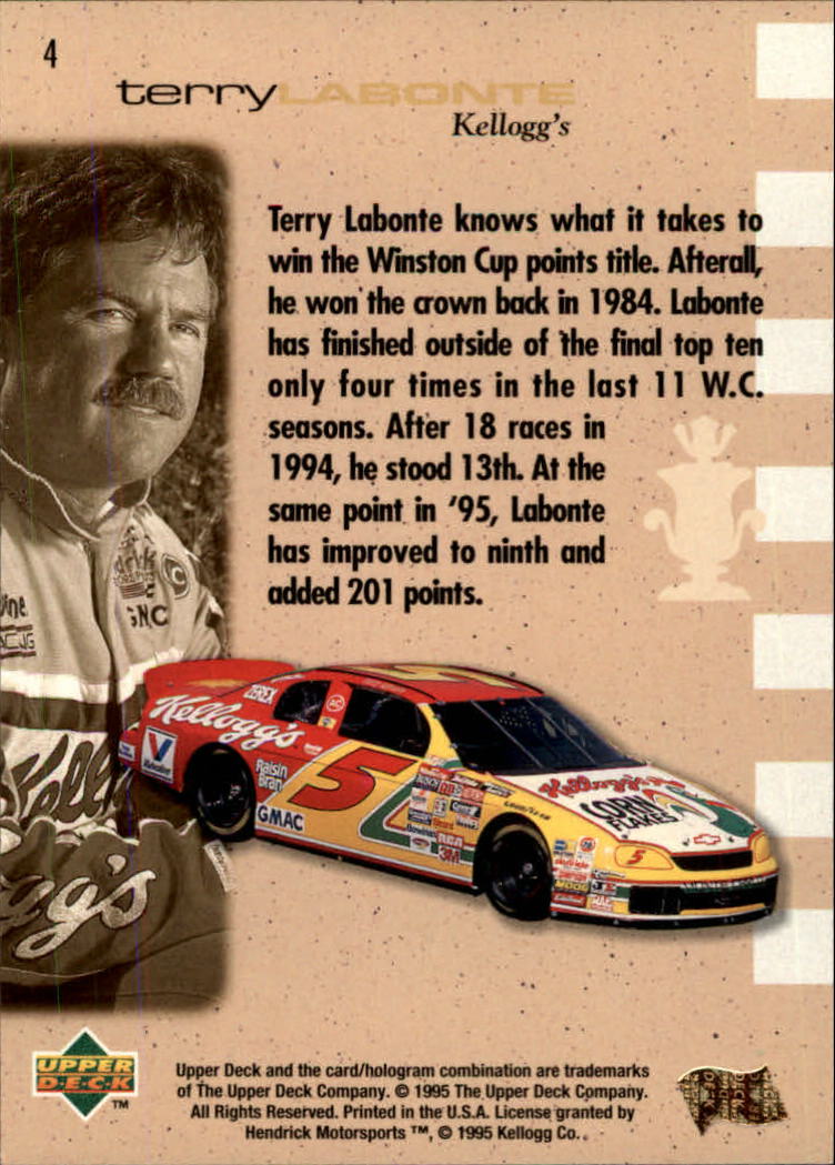 1995 SP #4 Terry Labonte CC back image