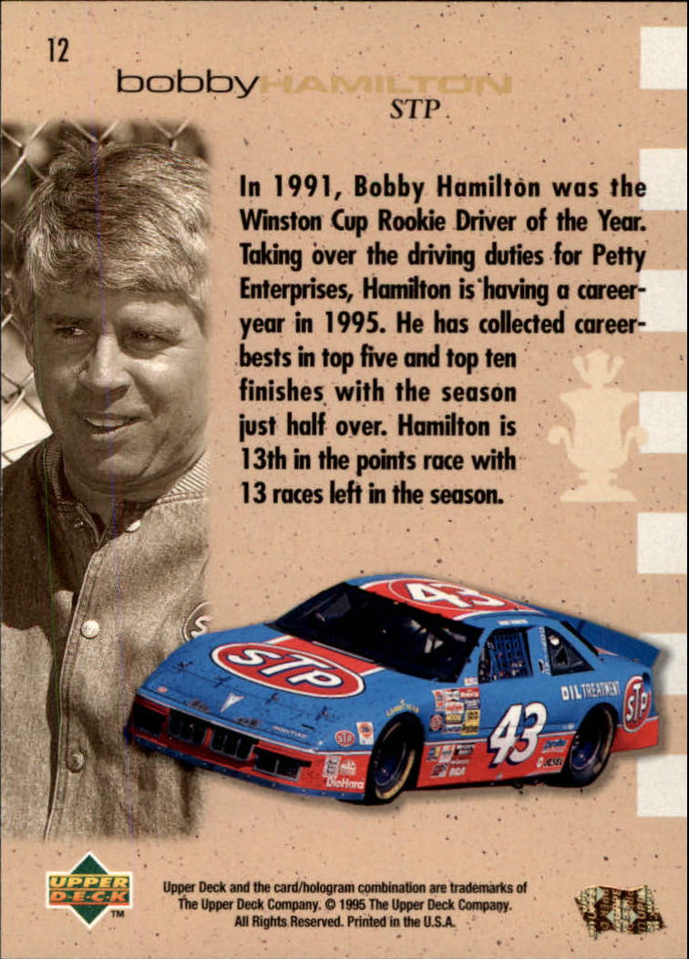 1995 SP #12 Bobby Hamilton CC back image