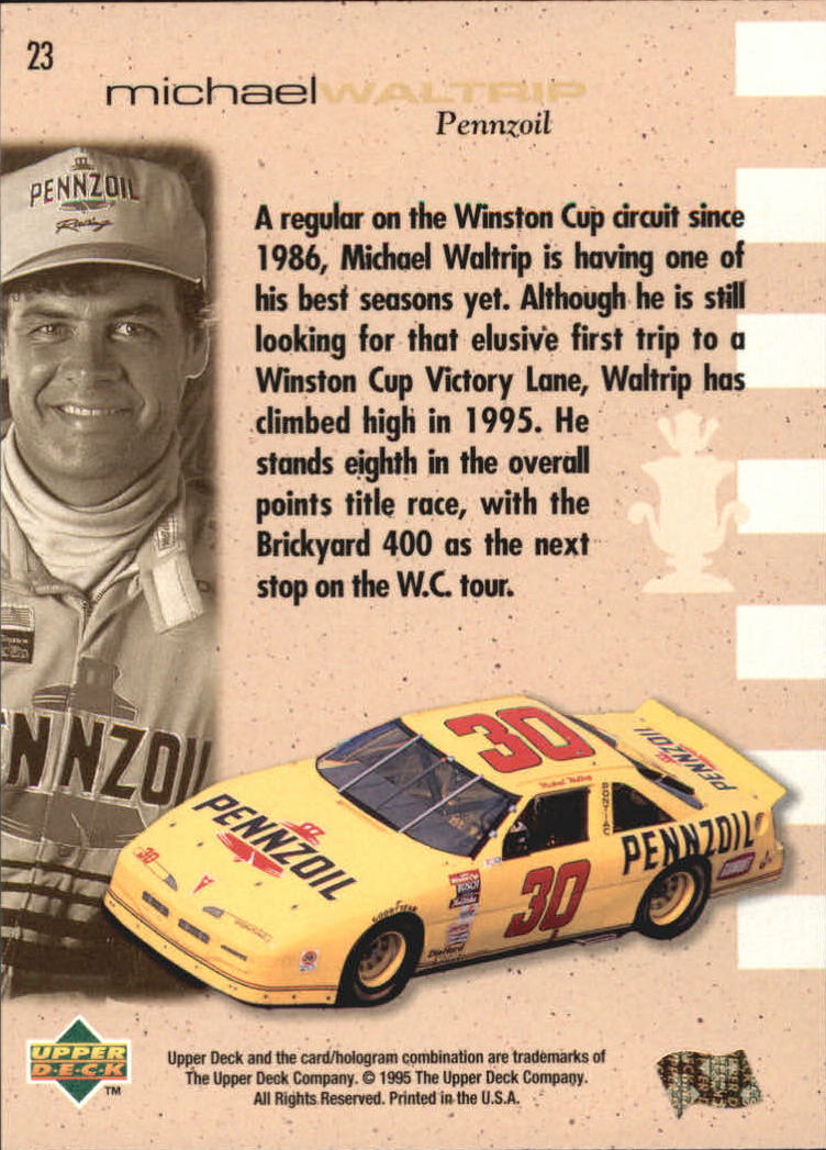 1995 SP #23 Michael Waltrip CC back image