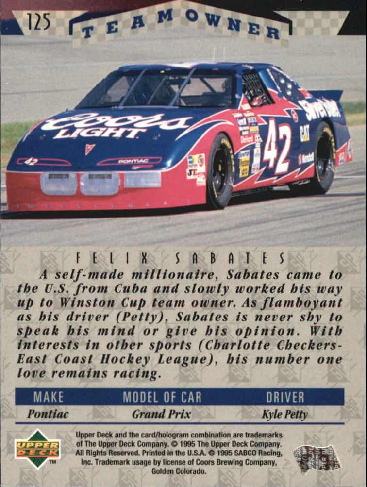 Sports Card Back