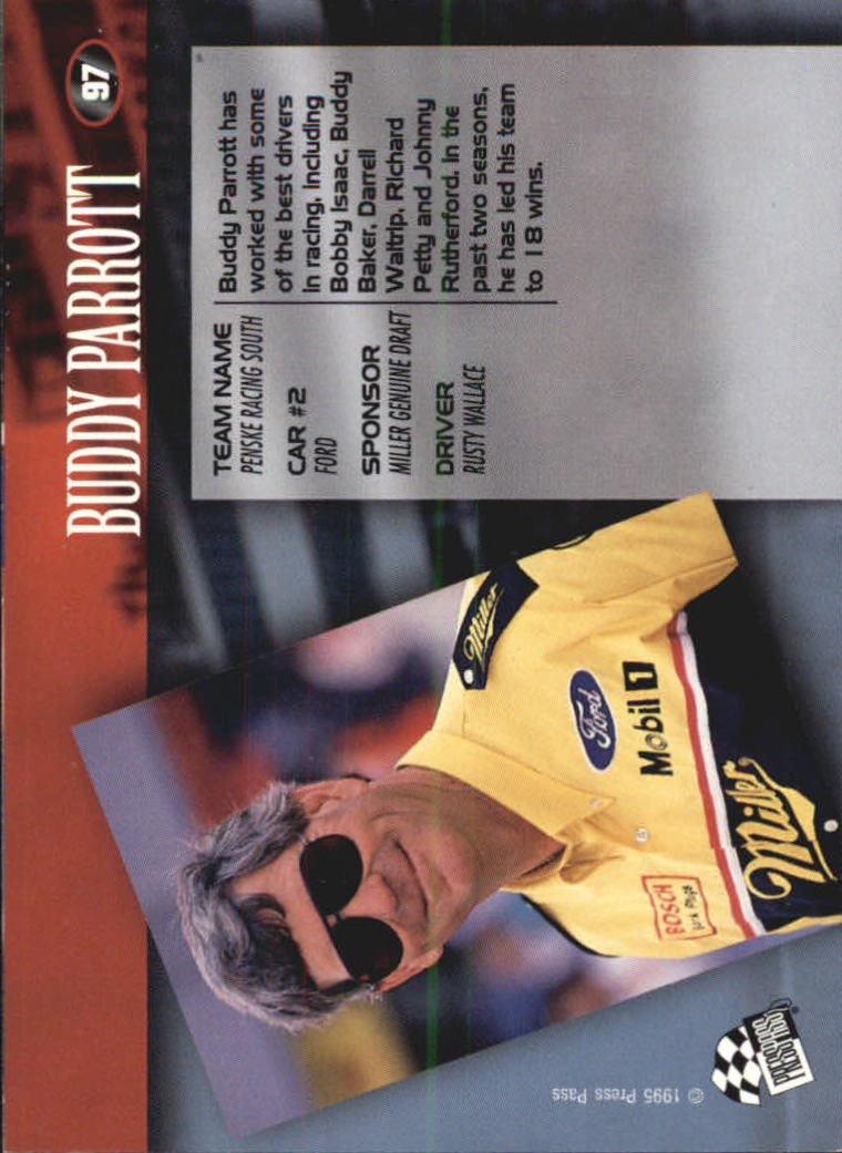 1995 Press Pass #97 Buddy Parrott back image