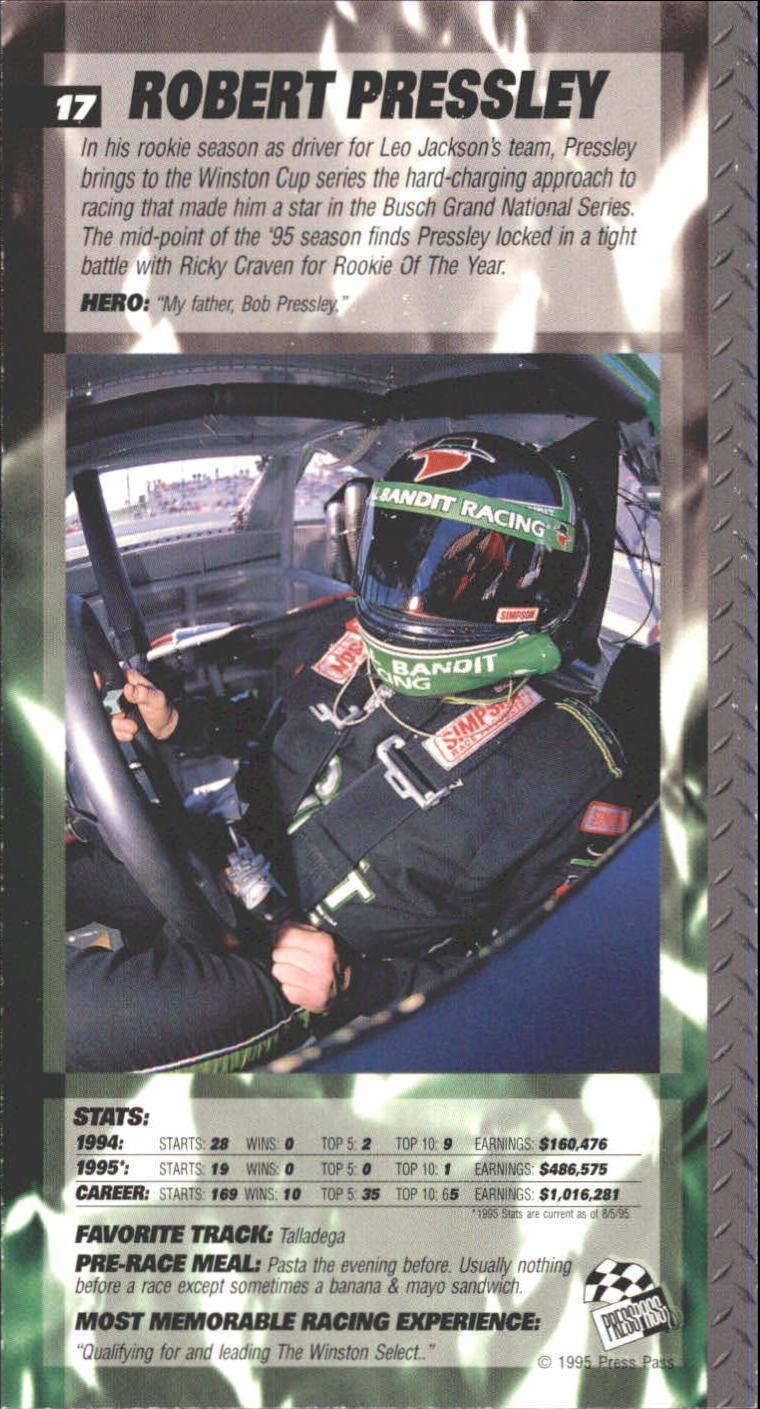 1995 Press Pass Optima XL #17 Robert Pressley