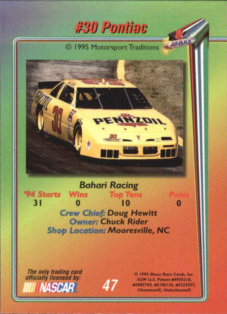 B1365- 1995 Maxx Premier Plus Racing 1-183 +Inserts -You Pick- 15+ FREE US SHIP - Picture 89 of 361