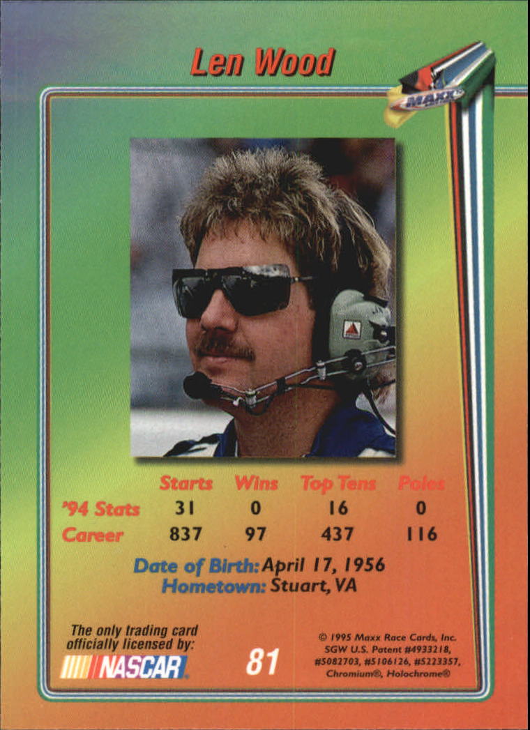 B1365- 1995 Maxx Premier Plus Racing 1-183 +Inserts -You Pick- 15+ FREE US SHIP - Picture 157 of 361