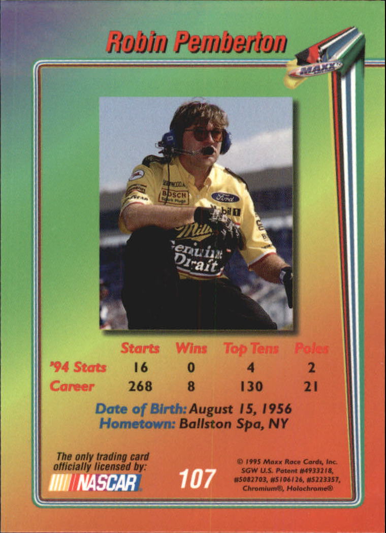 B1365- 1995 Maxx Premier Plus Racing 1-183 +Inserts -You Pick- 15+ FREE US SHIP - Picture 209 of 361