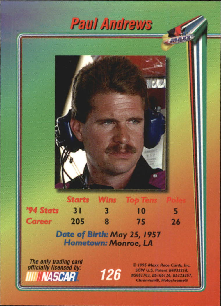 B1365- 1995 Maxx Premier Plus Racing 1-183 +Inserts -You Pick- 15+ FREE US SHIP - Picture 247 of 361