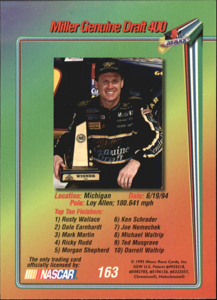 B1365- 1995 Maxx Premier Plus Racing 1-183 +Inserts -You Pick- 15+ FREE US SHIP - Picture 321 of 361