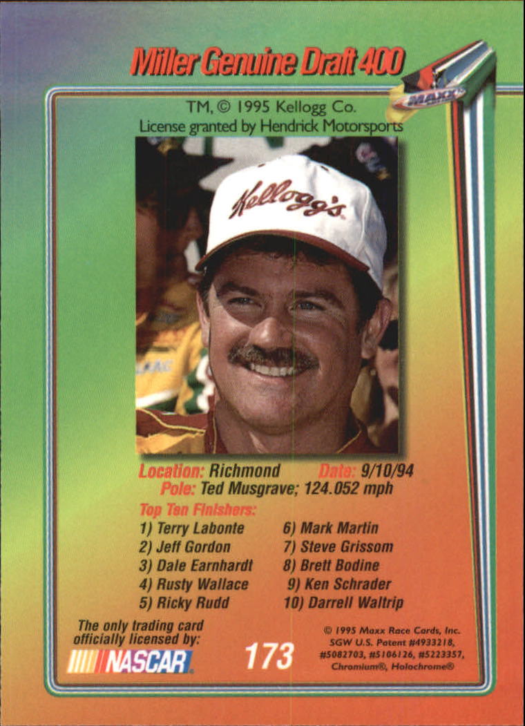 B1365- 1995 Maxx Premier Plus Racing 1-183 +Inserts -You Pick- 15+ FREE US SHIP - Picture 341 of 361