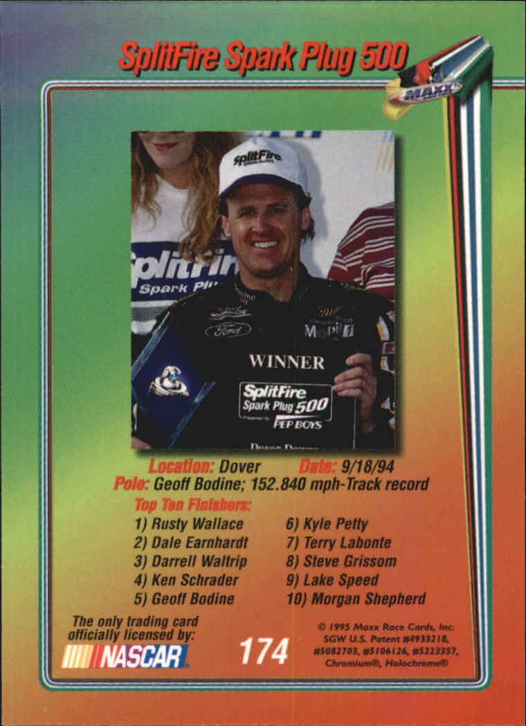 B1365- 1995 Maxx Premier Plus Racing 1-183 +Inserts -You Pick- 15+ FREE US SHIP - Picture 343 of 361