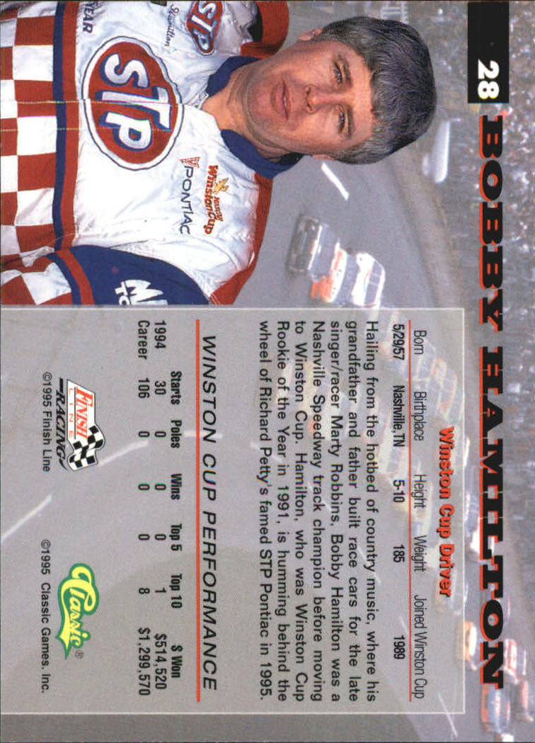 1995 Assets #28 Bobby Hamilton back image