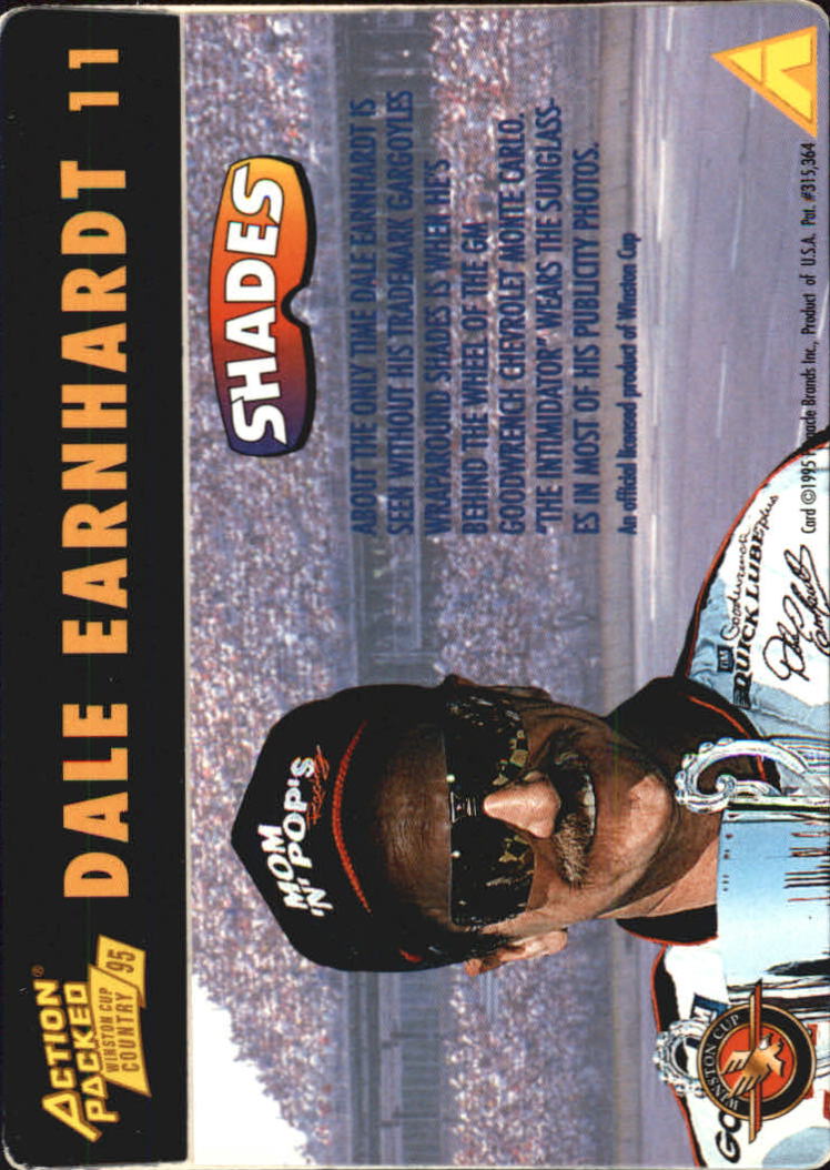 1995 Action Packed Country #11 Dale Earnhardt S back image