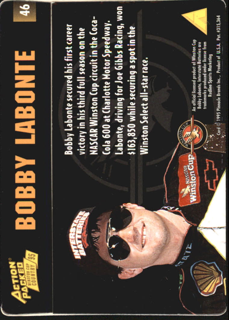 1995 Action Packed Country #46 Bobby Labonte WIN back image