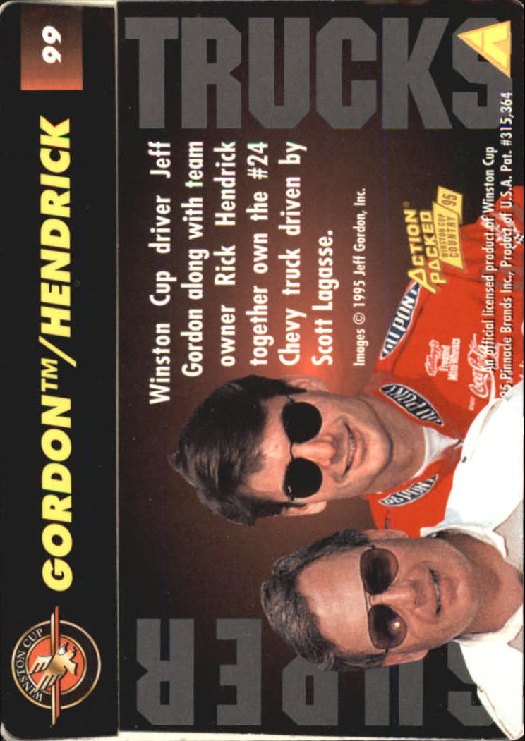 1995 Action Packed Country #99 J.Gordon/R.Hendrick STO back image