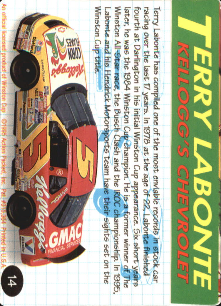 1995 Action Packed Preview #14 Terry Labonte back image