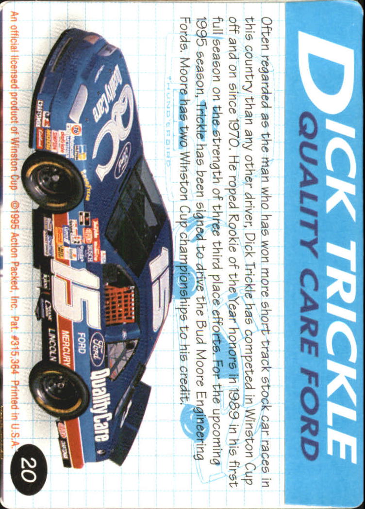 1995 Action Packed Preview #20 Dick Trickle back image