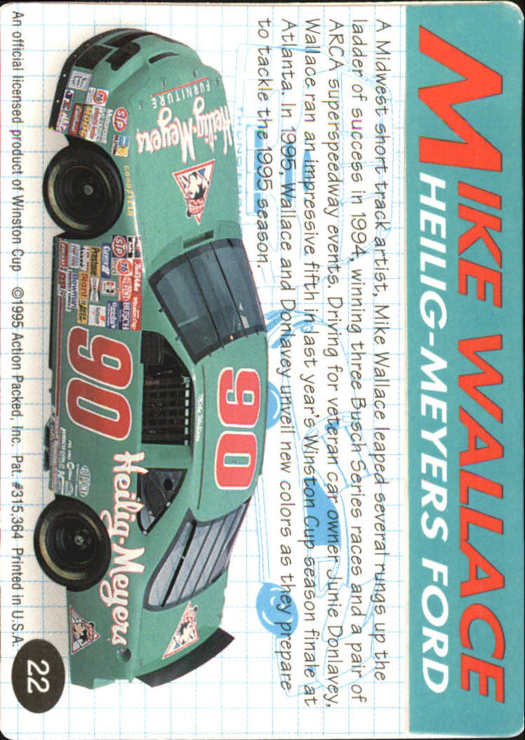 1995 Action Packed Preview #22 Mike Wallace back image