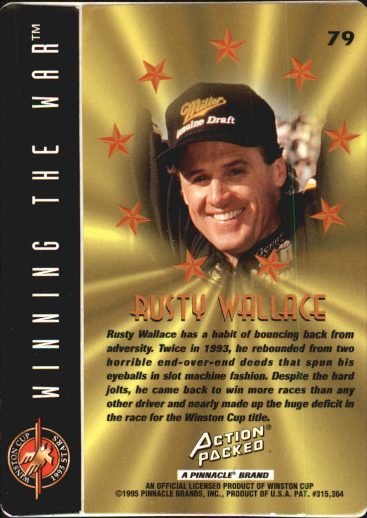 1995 Action Packed Stars #79 Rusty Wallace WW - NM-MT - Ziggy's