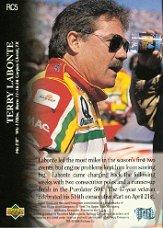 1996 Upper Deck Road To The Cup #RC5 Terry Labonte back image