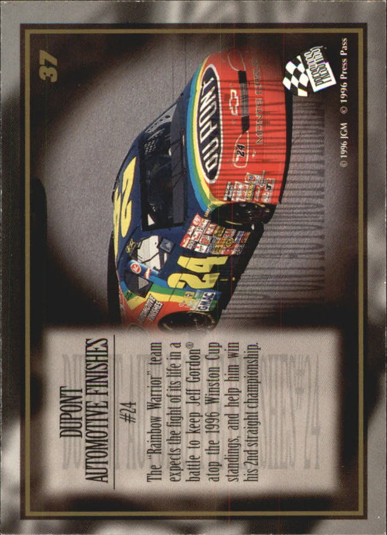 1996 VIP #37 Jeff Gordon's Car back image