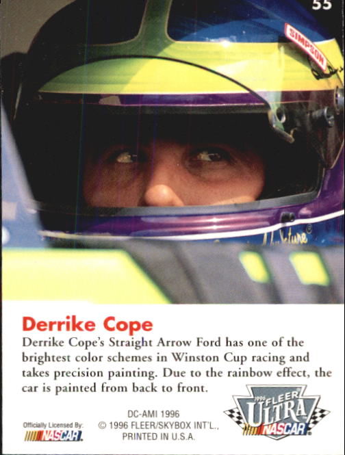 1996 Ultra #55 Derrike Cope's Car back image