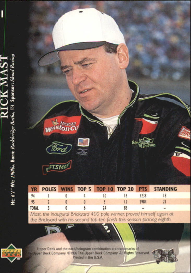 B0552- 1996 Upper Deck Racing Cards 1-150 +Inserts -You Pick- 15+ FREE US SHIP - Picture 3 of 295