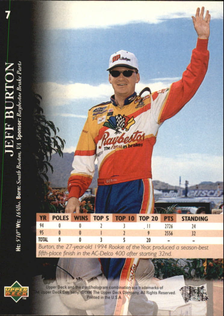 B0552- 1996 Upper Deck Racing Cards 1-150 +Inserts -You Pick- 15+ FREE US SHIP - Picture 15 of 295