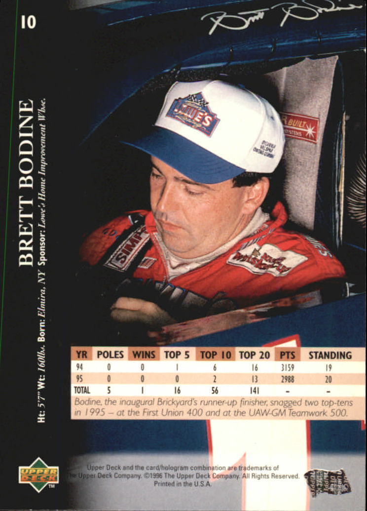B0552- 1996 Upper Deck Racing Cards 1-150 +Inserts -You Pick- 15+ FREE US SHIP - Picture 21 of 295