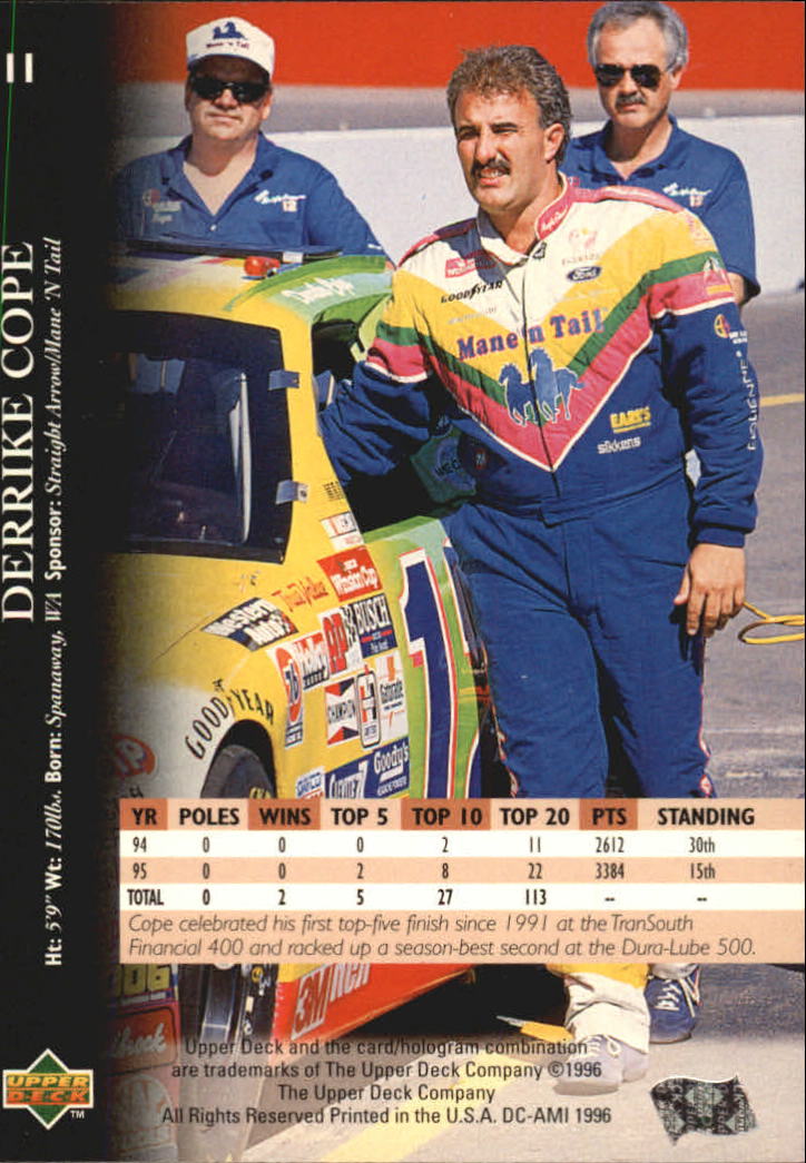 B0552- 1996 Upper Deck Racing Cards 1-150 +Inserts -You Pick- 15+ FREE US SHIP - Picture 23 of 295