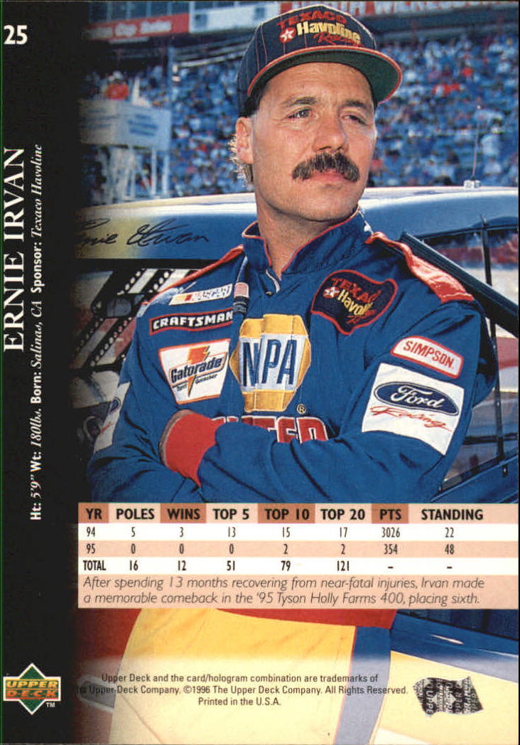 B0552- 1996 Upper Deck Racing Cards 1-150 +Inserts -You Pick- 15+ FREE US SHIP - Picture 51 of 295