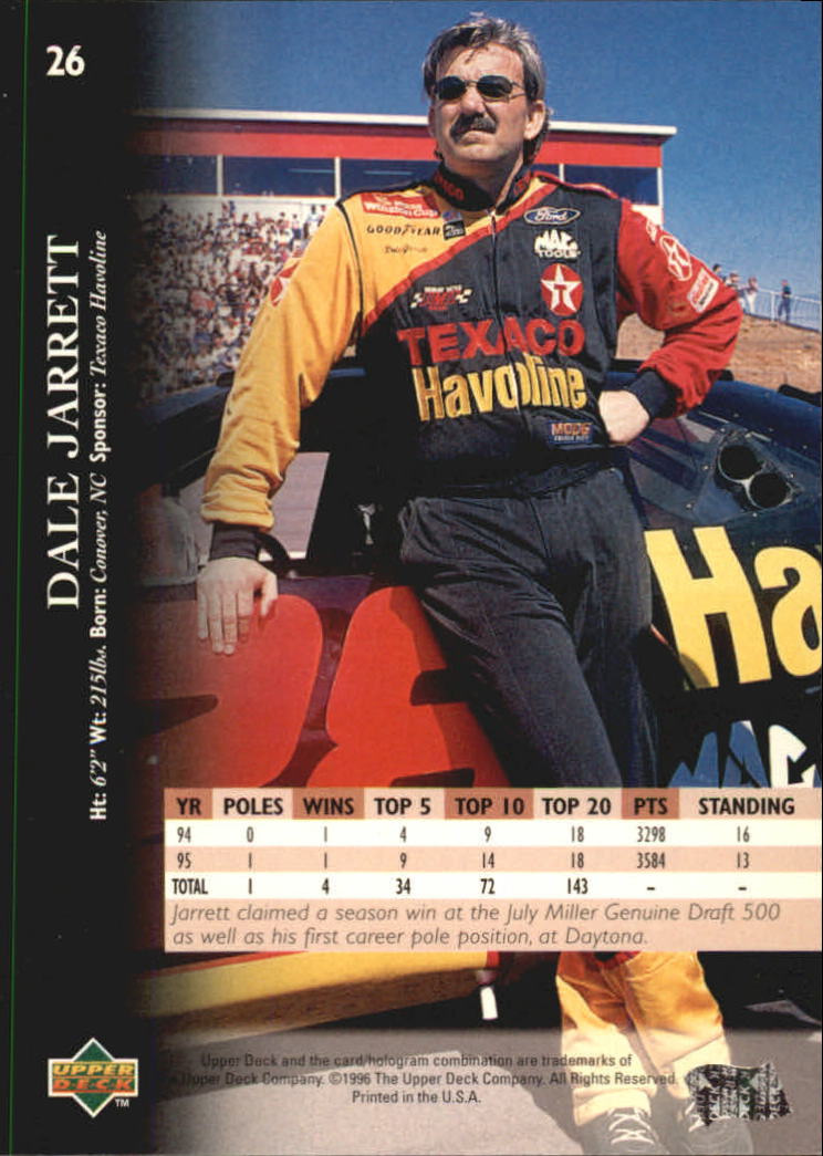 B0552- 1996 Upper Deck Racing Cards 1-150 +Inserts -You Pick- 15+ FREE US SHIP - Picture 53 of 295
